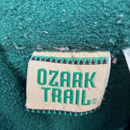 Vintage Ozark Trail Jacket Mens Large Hunter Green Fleece Full Zip 90s Hiking - Picture 5 of 6