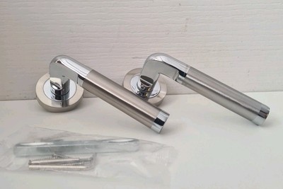 CARLISLE MESSING SATIN NICKEL / CHROM PLATTE, SERADEL HEBEL AUF ROSENGRIFF 