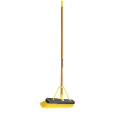 Quickie 857Sus 24 In Sweep Face Push Broom, Soft/Stiff Combination, Synthetic,