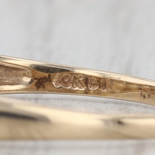 Vintage Cultured Pearl Ring 10k Yellow Gold Size 7 Stackable Wedding Band - Picture 6 of 10