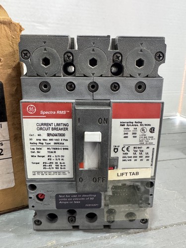 NEW GE SEPA24AT0030 (2P-30A-480V-100k AIC FRAME ONLY) *SHIPS SAME DAY UPS* - Picture 3 of 5