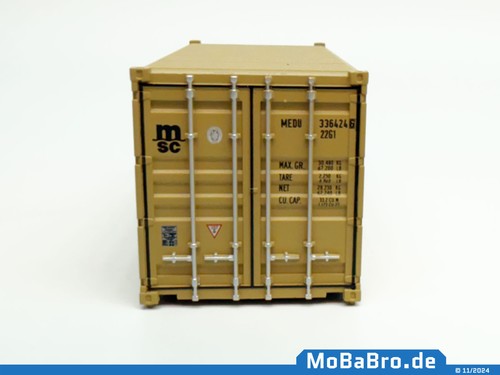 Gelber 20ft Container "Mediterranean Shipping Company - MSC" in 1:87 (H0) - Bild 3 von 5