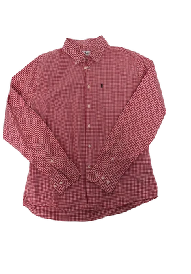 Chemise boutonnée Barbour rouge blanc à carreaux vichy homme taille L coupe a... - Photo 1/4