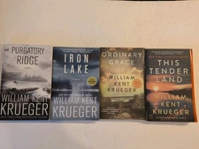 Lot of 4 WILLIAM KENT KRUEGER PBs: Purgatory Ridge, Iron Lake, Grace, Tender -VG