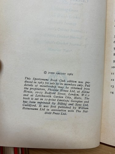 1963 "THE AUSTRALIAN CHALLENGE" CRICKET JOHN ARLOTT SPORTSMAN CLUB HB BOOK (P3) - Picture 5 of 14
