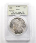 1921 Morgan Silver Dollar MS63 PCGS OGH *4994