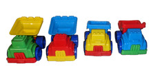 Set of Four Toddler Two Dump Trucks Two Bulldozers Toys New