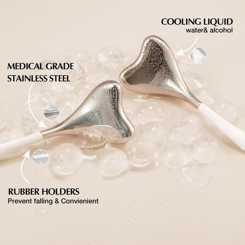 2-in-1 Gua Sha Kryo Sticks, Gesichtshautpflege Werkzeuge für Frauen Gesicht und Augen Ma... - Bild 7 von 8