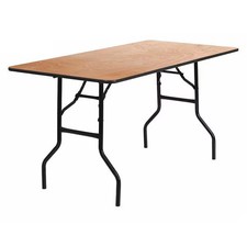 Rectangle Folding Table, Wood Top, Wood Grain