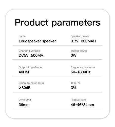 Mini Portable Speakers, 3W 36mm Microphone Speaker Line-in Speaker with 3.5mm... - Picture 6 of 7