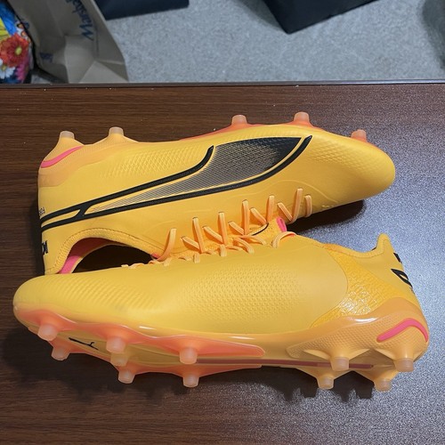 Puma King Ultimate FG AG Men’s Size 12 Soccer Cleats Sun Stream Black 107563-08 - Picture 9 of 11
