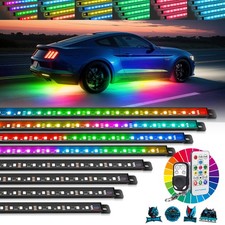 RGB Underglow LED Light Bar, Dual Remote Control, Aluminum Underbody Light Strip