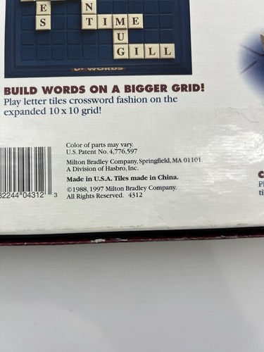 UPWORDS Game A 3-Dimensional Word Family Milton Bradley 1988 Up Words COMPLETE - Picture 6 of 10