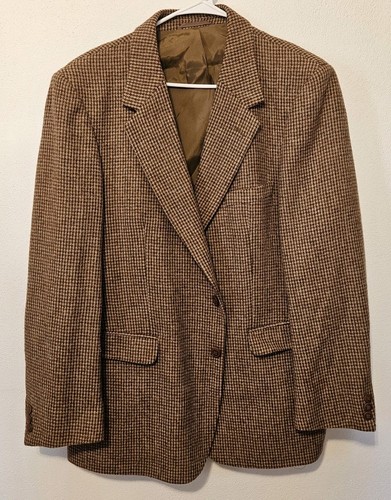Egon von Furstenburg Sport Mantel Blazer Herren Harris Tweed 100% Wolle Braun 46 - Bild 1 von 6