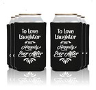 12 Pcs To Love Laughter And Happily Ever After Insulated Can Coolers. Wedding 