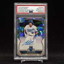 2023 Bowman Chrome Gavin Cross #CPA-GC Atomic Refractor Auto /100 PSA 10