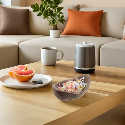 Wood Serving Tray Candy Coffee Table Decor Decorative Snacks Dish - Imagen 5 de 12