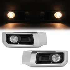 Fog Light Lamp Bezel With Bulbs For Toyota 4Runner Limited 2014-2023 L&R Side