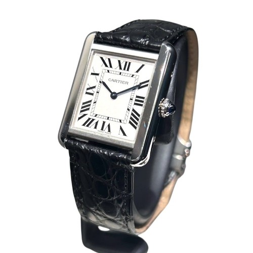 Cartier Tank Solo SM W520005 SS/Leather Strap #2104 - Picture 2 of 7