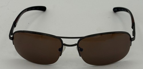 Timberland Sunglass Mens Brown Rimless Metal Aviator, Solid Brown Len TB7113 12G - Picture 8 of 12