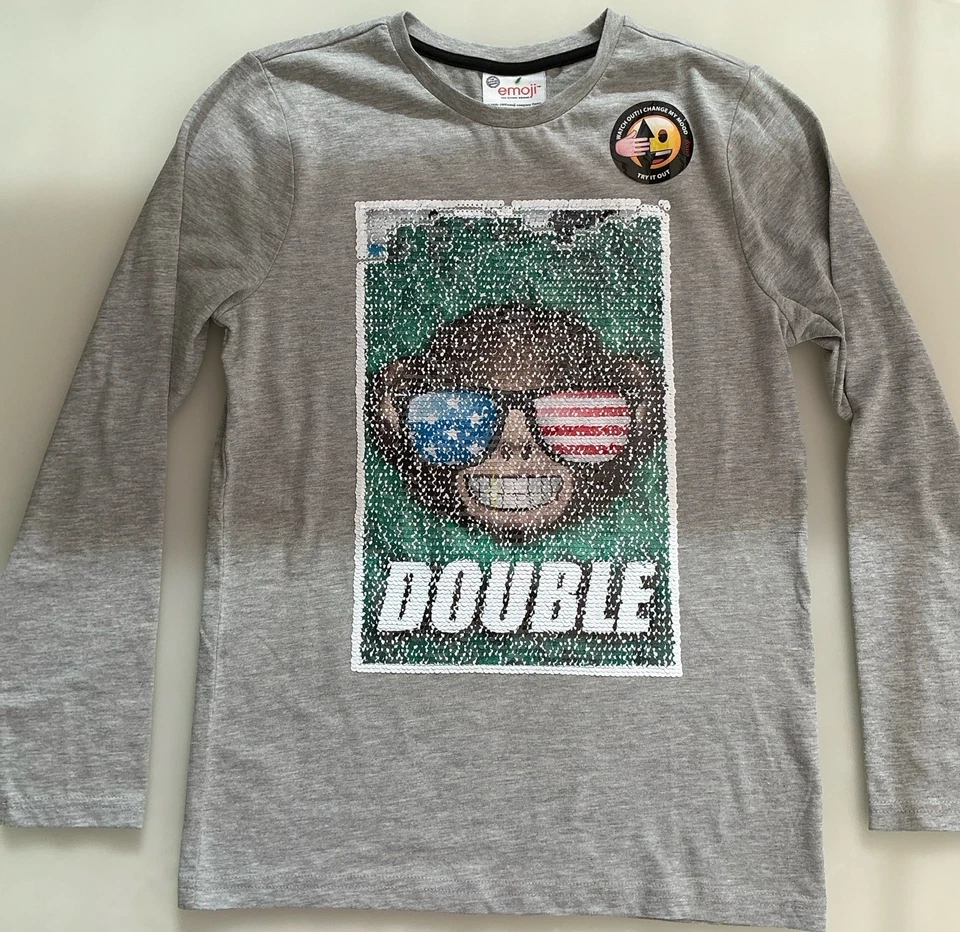 Shirt langärmlig Emoji Gr. 158/164 - Bild 1 von 3