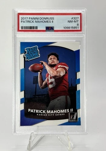 2017 Panini Donruss Patrick Mahomes II Rated Rookie PSA 8 #327