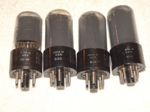 4 x 6V6gt RCA Tubes*Smoked Glass*Very Strong Matched (3%) Quad*#7 - Picture 4 of 4