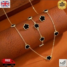 Lucky Clover 3 Piece Necklace Bracelet Earrings Set-Gold Plated Jewellery Gift