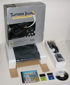 NEC Turbo Duo TurboGrafx-16 Super CD-ROM Console + Box & Games (Tested Working)