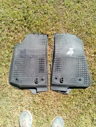 Pre-owned OEM Mopar Jeep Wrangler 2 Front Rubber Floor Mats w/ T-Rex Head - Picture 5 of 10