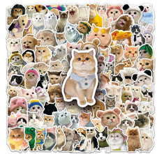 Cute Cat Sticker Set 100 Pcs Waterproof Vinyl Decals for Laptop Journal