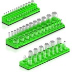 Magnetic Socket Organizer | 3 Piece Socket Holder Kit | 1/2-Inch, 3/8-Inch, &...