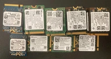 LOT OF 10, 128GB OEM Mixed Brand M2 2230 NVMe Internal SSDs Working Pull Tested