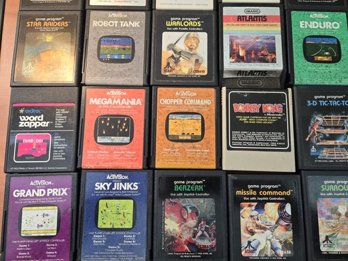 ๐ฏ Huge Atari Videogame & Console Lot Tested Working 35 Games + Paddle/Sticks - Picture 3 of 11