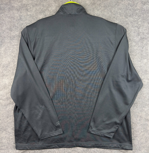 Starter 1/4 Zip Tech Fleece Pullover Herren 2XL grau neongelb sportlich neu - Bild 2 von 15