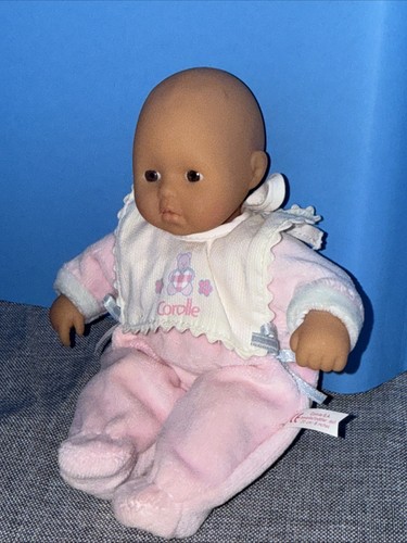 Zapf Creations Mini Chou Chou Baby Doll 8" Corolle Outfit Cloth Vinyl Brown Eyes - Picture 3 of 7