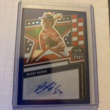 2026 Panini Stars & Stripes Auto Brady Buenik Blue Prizm /49