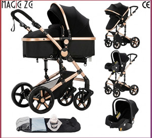 Poussette Portable Siège Auto Multifonction Légère 3 en 1 pour Bébé, Nouveau-né