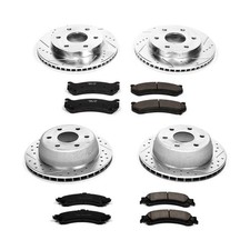 For Chevy Suburban PowerStop Front Rear Brake Pads and Rotors Kit CSW