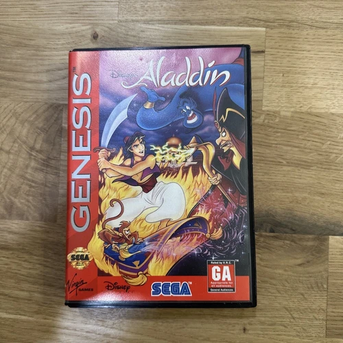 Disney's Aladdin Sega Genesis Original Authentic Genuine Game Complete CIB!