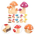  12pcs Mushroom Figurines Tiny Figurines Plant Micro Landscape Mushroom Garden