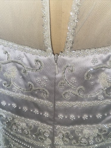 Abito vestito Cameron Blake by Mon Cheri madre della sposa beige bianco sporco tg 14 - Foto 9 di 13