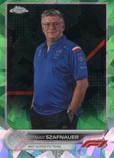 TOPPS 2022 CHROME SAPPHIRE EDITION F1 OTMAR SZAFNAUER #102 15/75 GREEN REFRACTOR
