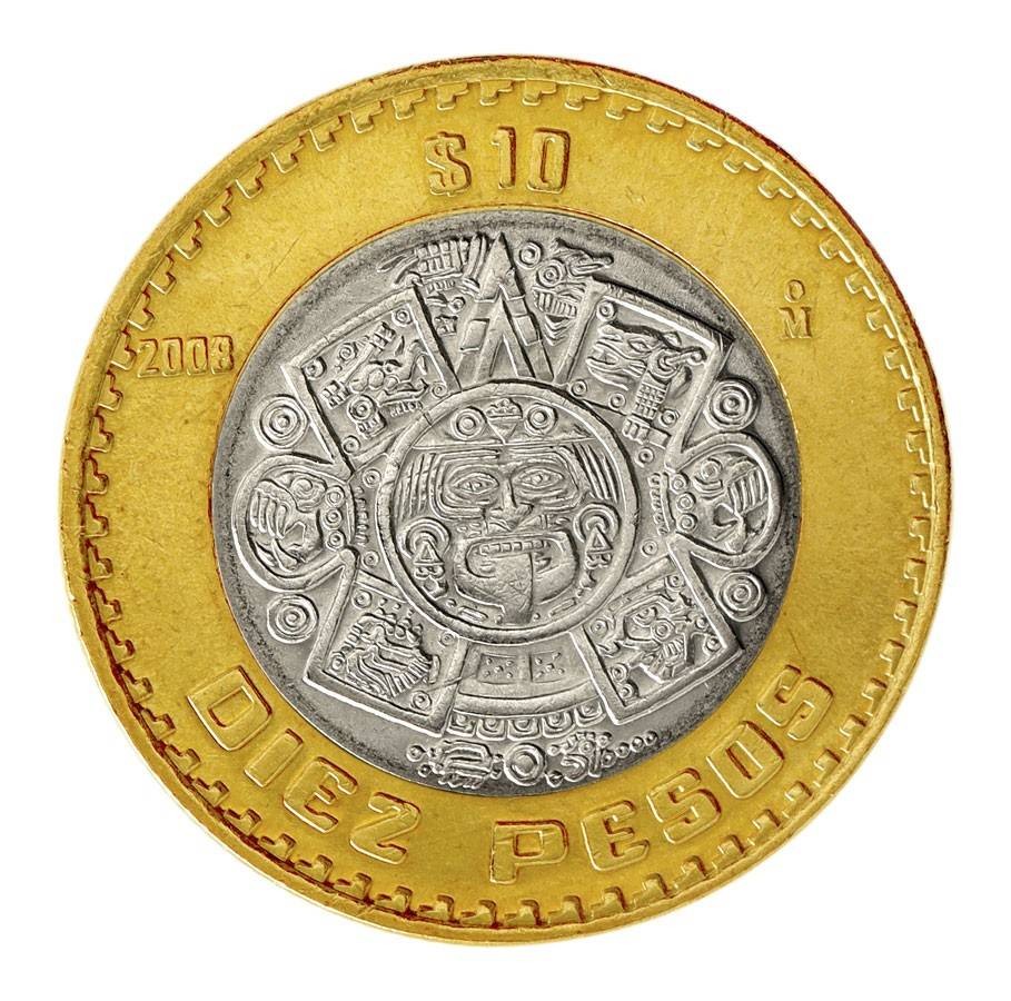 Mexico 10 Pesos, 2008, KM #616, Mint X 100 PCS | eBay