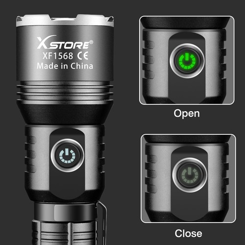Super Bright 5000000 Lumen Dimmable LED Flashlight Rechargeable Tactical Torch - Picture 10 of 12