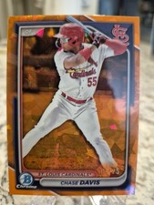 Chase Davis 2024 Bowman Chrome #BCP-247 Prospects Orange Sapphire /25 Cardinals 