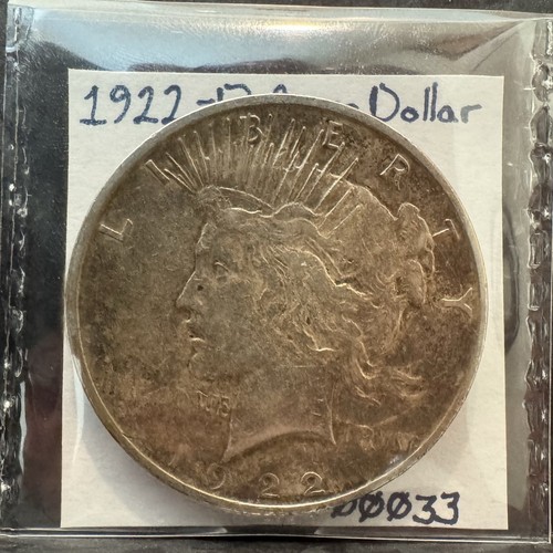 1922-D Peace Silber Dollar • 90% Silber • Denver Mint • 00033 - Bild 9 von 9