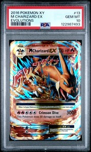 2016 POKEMON XY EVOLUTIONS #13 M CHARIZARD EX PSA 10
