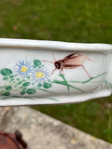 Chinesischer antiker Porzellan Übertopf Jardiniere Famille Rose Qing Mark 19. Jh. - Bild 14 von 18
