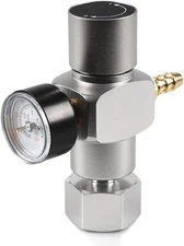 2 in 1 Mini CO2 Gas Regulator Soda Pressure Gauge tr21.4, Silver 